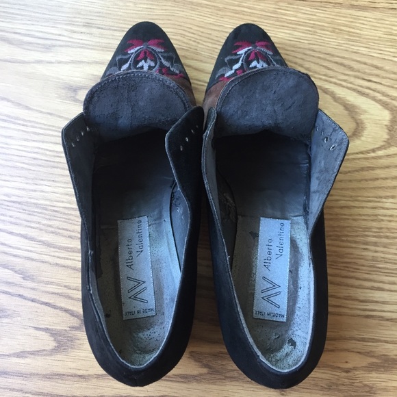 Vintage Italian Suede Lace Up Loafer size 37.5 - Picture 7 of 11